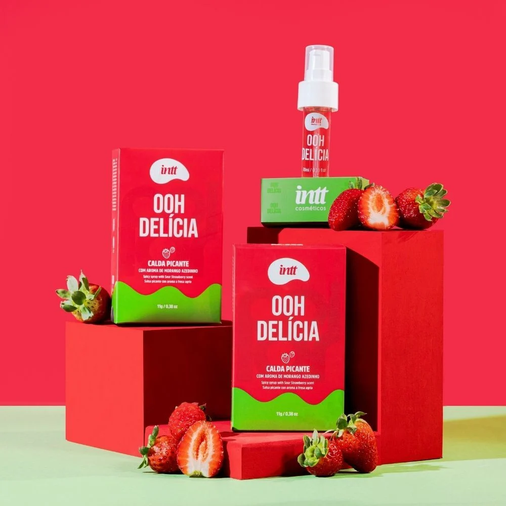 Ooh Delicia Calda Pulsante Morango - Imagem 5